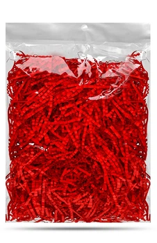 Декоративний паперовий наповнювач для подарункових коробок 50 г Red
