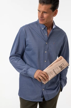 Сорочка Gant Pique Solid Slim Fit Shirt М0126133 Persian blue S