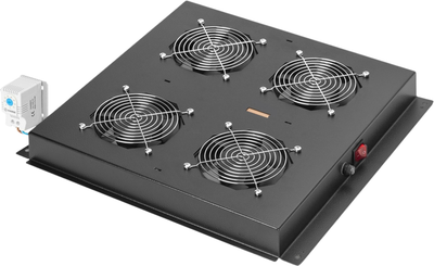 Стельовий блок охолодження для серверних шаф Digitus Unique & Varioflex-N 4 x Fans Black (DN-19 FAN-4-B-N)