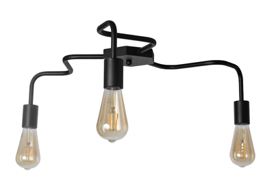 Люстра лофт MSK Electric Laminari потолочная на три лампы NL 17503-3 BK