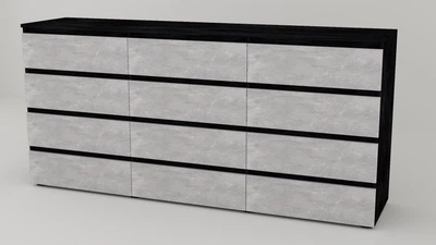 Комод Алекса СН-444 /45 190х45х90 см индастриал/бетон темный