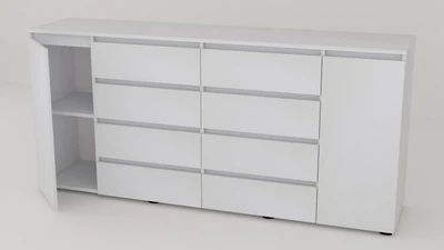 Комод Алекса СН-1441 /50 190х50х90 см белый
