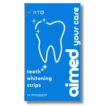 Отбеливающие полоски AIMED Teeth Whitening Strips 28 шт на 14 процедур Вкус Мята