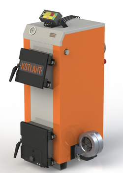 Твердотопливный котел с наклонной загрузкой Kotlant КН-12,5 с электронной автоматикой и вентилятором