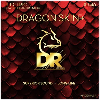 Струны для электрогитары DR Strings Dragon Skin+ Electric - Medium (10-46)