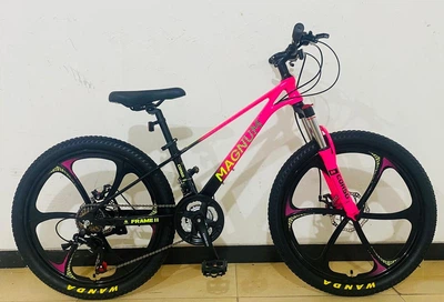 Спортивный женский магниевый велосипед 24 дюйма Corso «MAGNUM» MN-24759 рама 11д Shimano 21 скорость