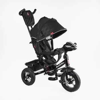 Трехколесный велосипед-коляска Best Trike 3390-39-211 с фарой и пультом черный