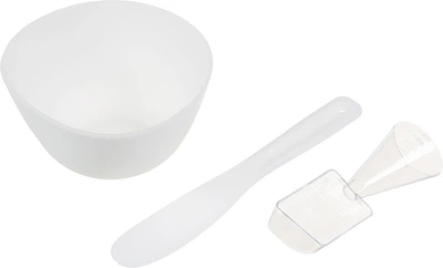 Набір для косметичних продуктів CS099W, миска + лопатка + мірна ложка, білий - Cosmo Shop (1051670-106131)