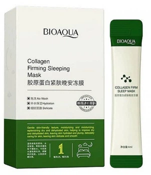 Нічна маска для обличчя з колагеном - Bioaqua Collagen Firming Sleeping Mask 20x4ml.