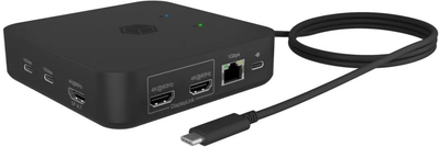 Док-станція Icy Box USB Type-C - USB 3.2 x4, USB Type-C x3, HDMI x3, RJ-45, 3.5 mm Black (IB-DK4090-C)