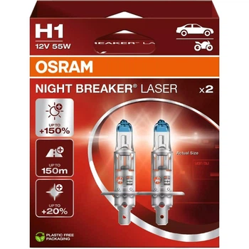 Галогенная лампа Osram H1 Night Breaker LASER NG 64150NL-2HB (02222)