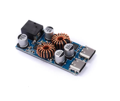 Знижувальний модуль, перетворювач/стабілізатор, адаптер QC3.0 QC2.0 з 2*Type-C, 7.1-32В
