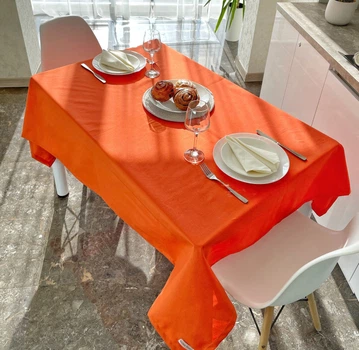Скатерть водоотталкивающая Delux Textil Мандарин 140 х 110 см (366688)