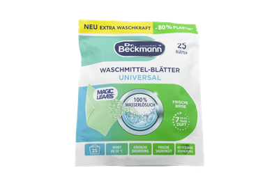Порошок для стирки в стиральных машинах Dr. Beckmann Waschmittel-Blätter Universal, 25 шт