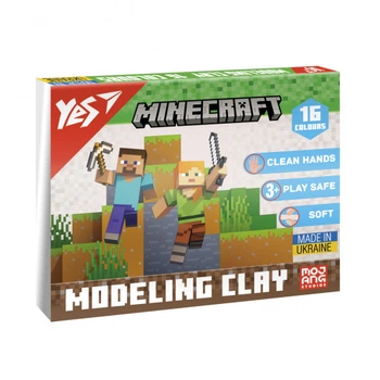 Пластилін Yes Minecraft 16 кольорів 320 г (540674)