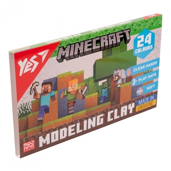 Пластилін YES Minecraft 24 кольори 480 г (540682) (4823095406825