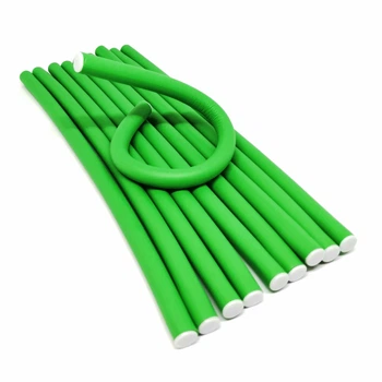 Бигуди-бумеранги Magic Curler из пенорезины, диаметр 12 мм, 10 шт в наборе зеленые