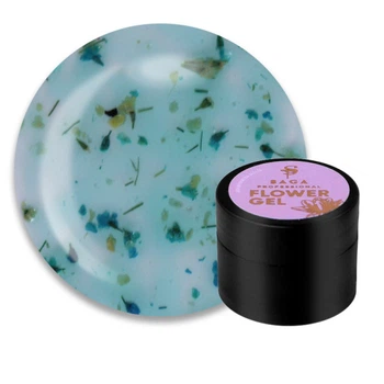 Гель Saga Professional Flower Gel 10 с сухоцветами цвет мятно-бирюзовый 5 мл (2100994273935)