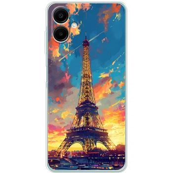 Силиконовый Чехол с Картинкой для Samsung Galaxy A06 (A065) Принт (Париж, Эйфелева Башня) (59172-ysm038)