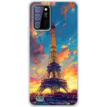 Силиконовый Чехол с Картинкой для Oukitel C25 Принт (Париж, Эйфелева Башня) (59669-ysm038)