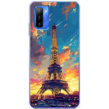 Силиконовый Чехол с Картинкой для Ulefone Note 12 Принт (Париж, Эйфелева Башня) (59791-ysm038)
