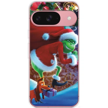 Силиконовый Чехол с Картинкой для Google Pixel 10 Pro Принт (Новогодний, Гринч) (68476-ysm2268)