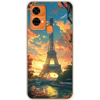 Силиконовый Чехол с Картинкой для Oukitel C33 Принт (Париж, Эйфелева Башня) (59672-ysm037)