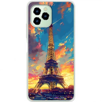 Силиконовый Чехол с Картинкой для Oukitel C21 Pro Принт (Париж, Эйфелева Башня) (59668-ysm038)