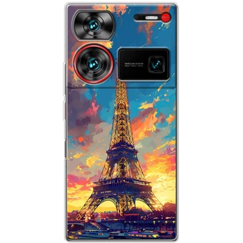 Силиконовый Чехол с Картинкой для ZTE Nubia Z60 Ultra Принт (Париж, Эйфелева Башня) (61060-ysm038)