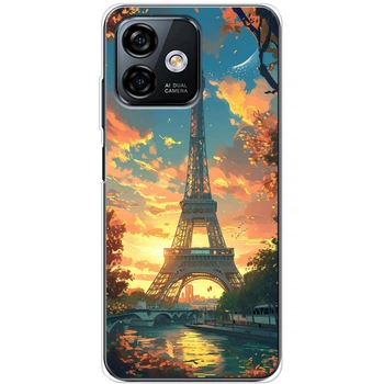 Силиконовый Чехол с Картинкой для Ulefone Note 16 Pro Принт (Париж, Эйфелева Башня) (59793-ysm037)
