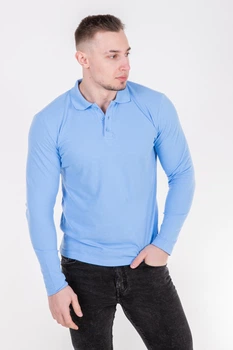 Рубашка поло мужская TvoePolo однотонное XXXXL Голубое (5719-22xxxxl)