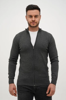 Кофта на замке кэжуал Trend Collection 211418-3 серый (GRI) M