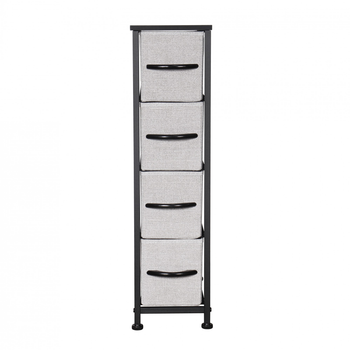 Комод побутовий LUMINARIA PERFECT SLIM GRAY 4B (органайзер для зберігання речей та одягу)