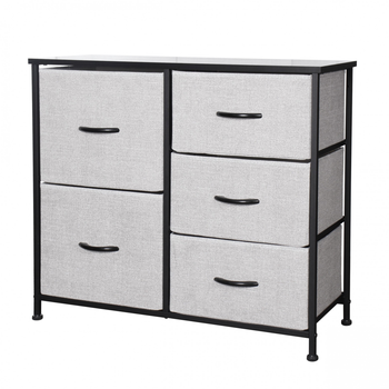 Комод побутовий LUMINARIA PERFECT GRAY 5B (органайзер для зберігання речей та одягу)