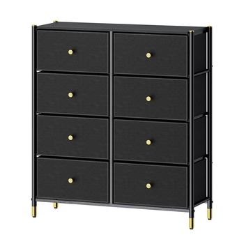 Комод побутовий LUMINARIA ELEGANCE BLACK 8B (органайзер для зберігання речей та одягу)