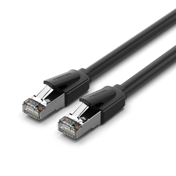 Интернет кабель Vention Cat8 SFTP Ethernet сетевой шнур патч-корд 40 Гбит/с 2000 МГц 1.5 м Black (IKKBG)