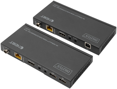 KVM-переключатель Digitus HDBaseT HDMI KVM Extender Set 4K Black (DS-55512)