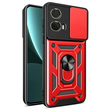 Чехол Hide Shield для Motorola Moto G85 бампер противоударный с подставкой Red