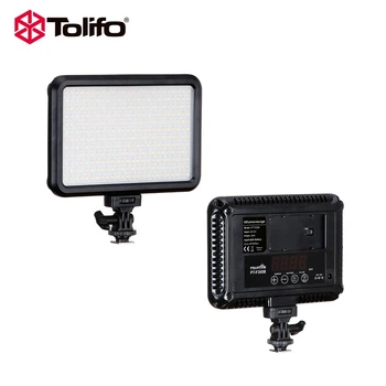 Накамерная LED лампа для блогеров Tolifo PT-F300B 3200К-5600К с аккумулятором и зарядкой Черная
