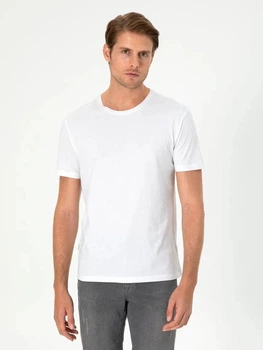 Футболка бавовняна довга чоловіча Pierre Cardin G021GL011-000-2184158(beyaz) XL Біла (8683858462019)