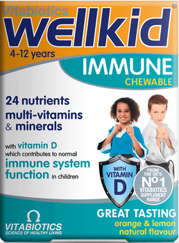 Suplement diety Vitabiotics Wellkid Immune Chewable wspierający odporność 30 tabletek (5021265246441)