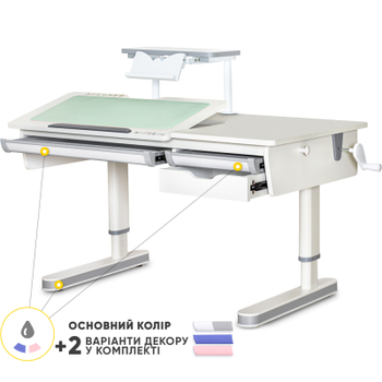 Парта со стулом Evo-kids Montreal 2 WG с полкой S-50 (BD-670-2 WG + S 50 WG)