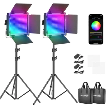 Студийный видеосвет NEEWER RGB660 PRO комплект из двух ламп и двух