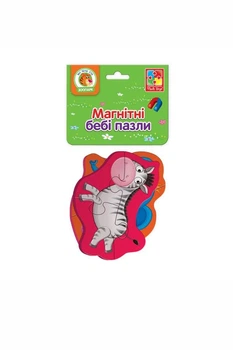 Магнитные бэби пазлы «Слоник и зебрик» Vladi Toys VT3208-12