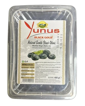 Вяленые черные оливки с косточкой Yunus 400 г