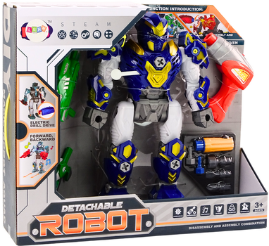 Robot do skręcania Lean Toys ze światłem i dźwiękiem 36.5 cm Granatowy (5905991018735)