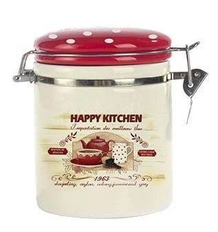 Ємність для сипучих продуктів 0,5л "Happy Kitchen" (h-10см, d-9,5см)(без подарункової уп) 630-11/1