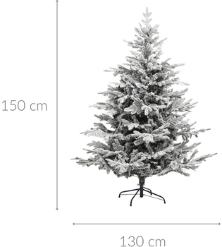 Choinka sztuczna Feeric Lights & Christmas na metalowym stojaku ośnieżona 150 cm (3560231589257)