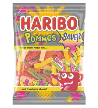 Кислі желейні цукерки зі смаком фруктів Haribo Pommes 200г