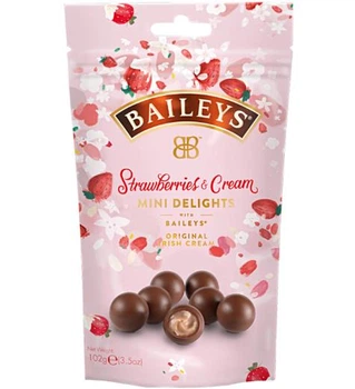 Конфеты с начинкой из клубники,крема и ликера Baileys Chocolate Mini 102g